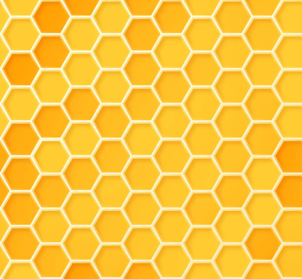 Seamless Beehive Honeycomb Pattern Seamless beehive honeycomb pattern background. bee patterns stock illustrations