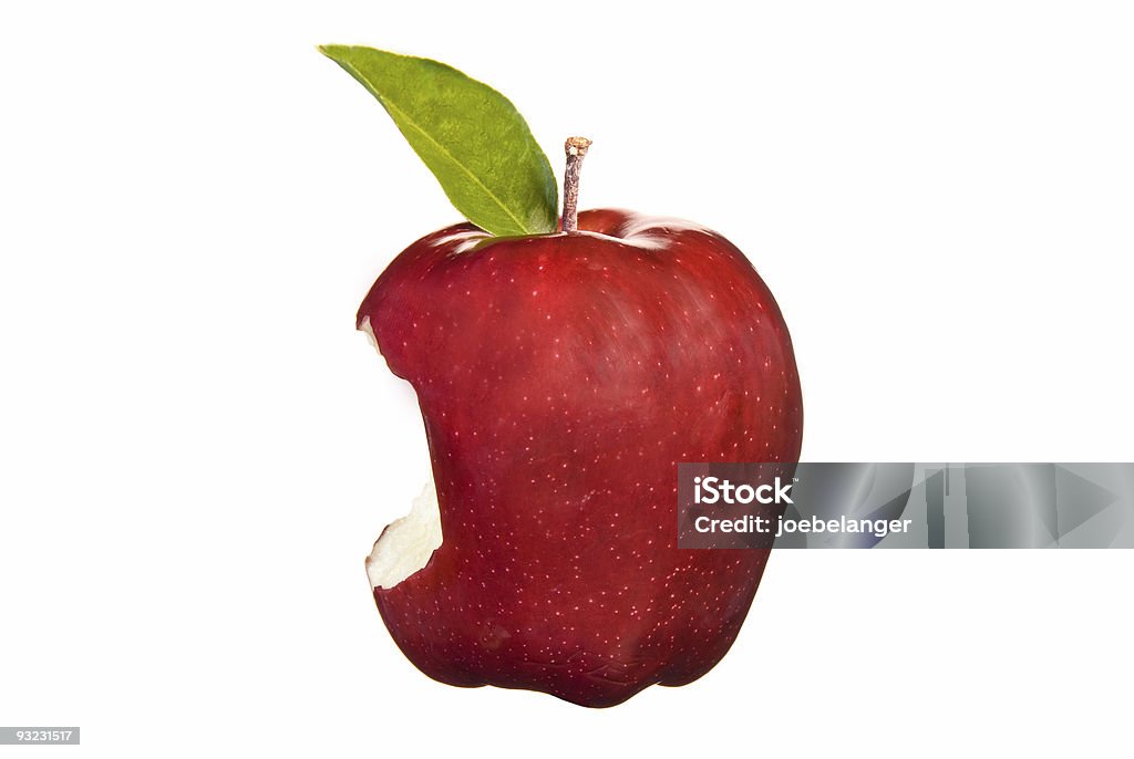 Pomme rouge en-cas - Photo de Fond blanc libre de droits