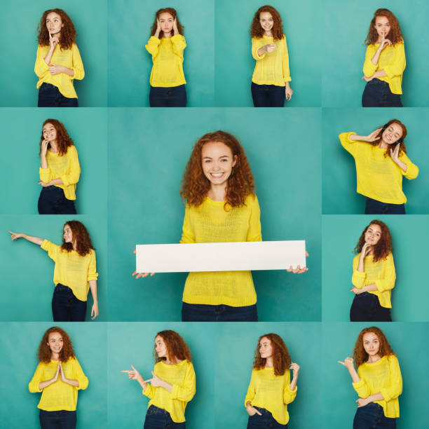 istock Emotions set of young woman at studio background 932317862