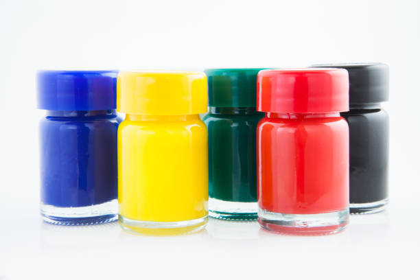istock Bottles poster color isolated on white background 932322504