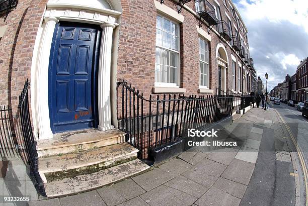 Photo libre de droit de Porte Bleue Fisheye banque d'images et plus d'images libres de droit de Angleterre - Angleterre, Bleu, Bâtiment vu de l'extérieur