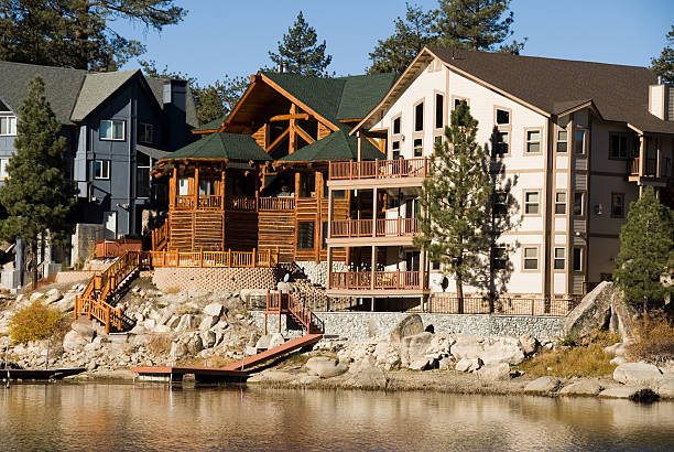 istock Shoreline cabins at Big Bear Lake 93233067