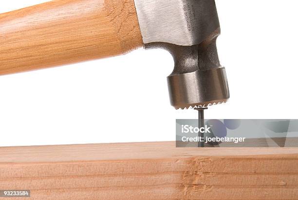 Nailing With Hammer Stock Photo - Download Image Now - Carpentry, Color Image, Construction Equipment