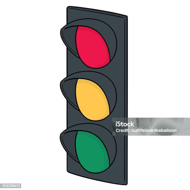 Traffic Light Stock Illustration - Download Image Now - Cartoon, City, Clip - Office Supply