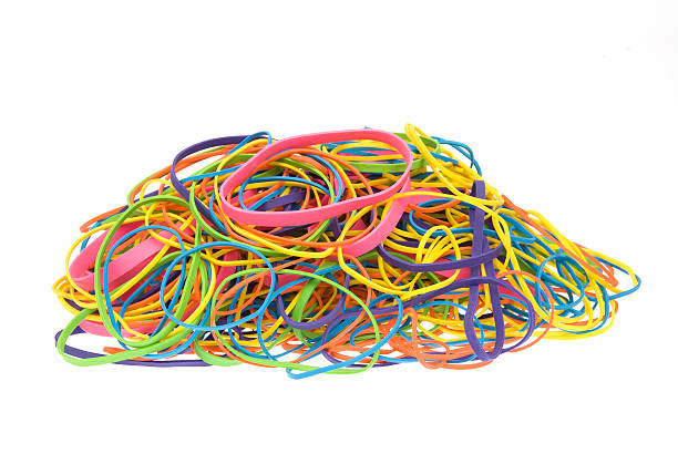 Pile Of Colored Rubber Bands Stock Photo - Download Image Now - Bunch,  Close-up, Collection - iStock