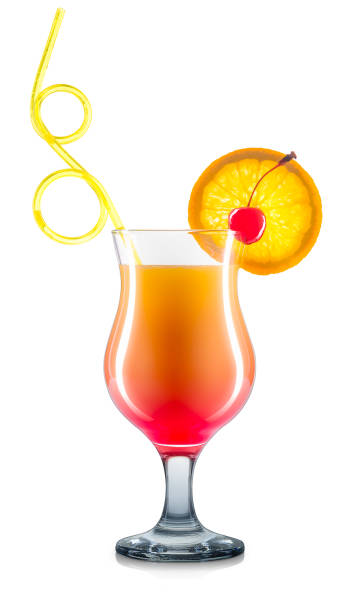istock Mimosa cocktail isolated on white background 932353302