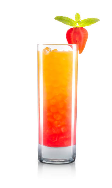 istock Mimosa cocktail isolated on white background 932353786