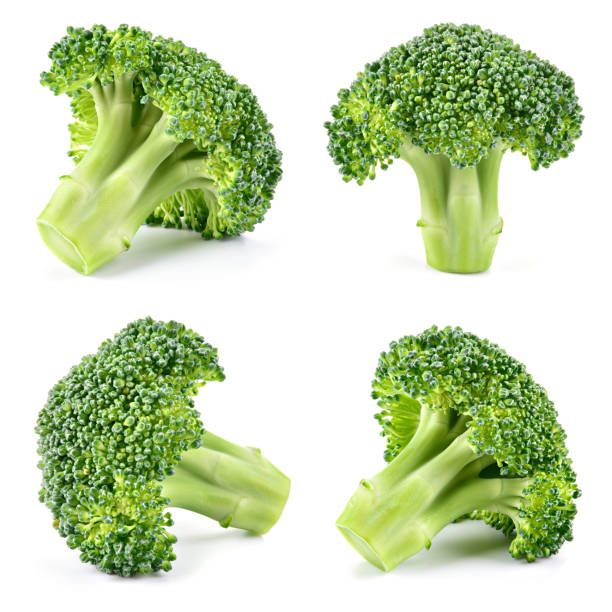 brokkoli. brokkoli, isoliert auf weiss. kollektion. volle tiefe des feldes. - broccoli stock-fotos und bilder