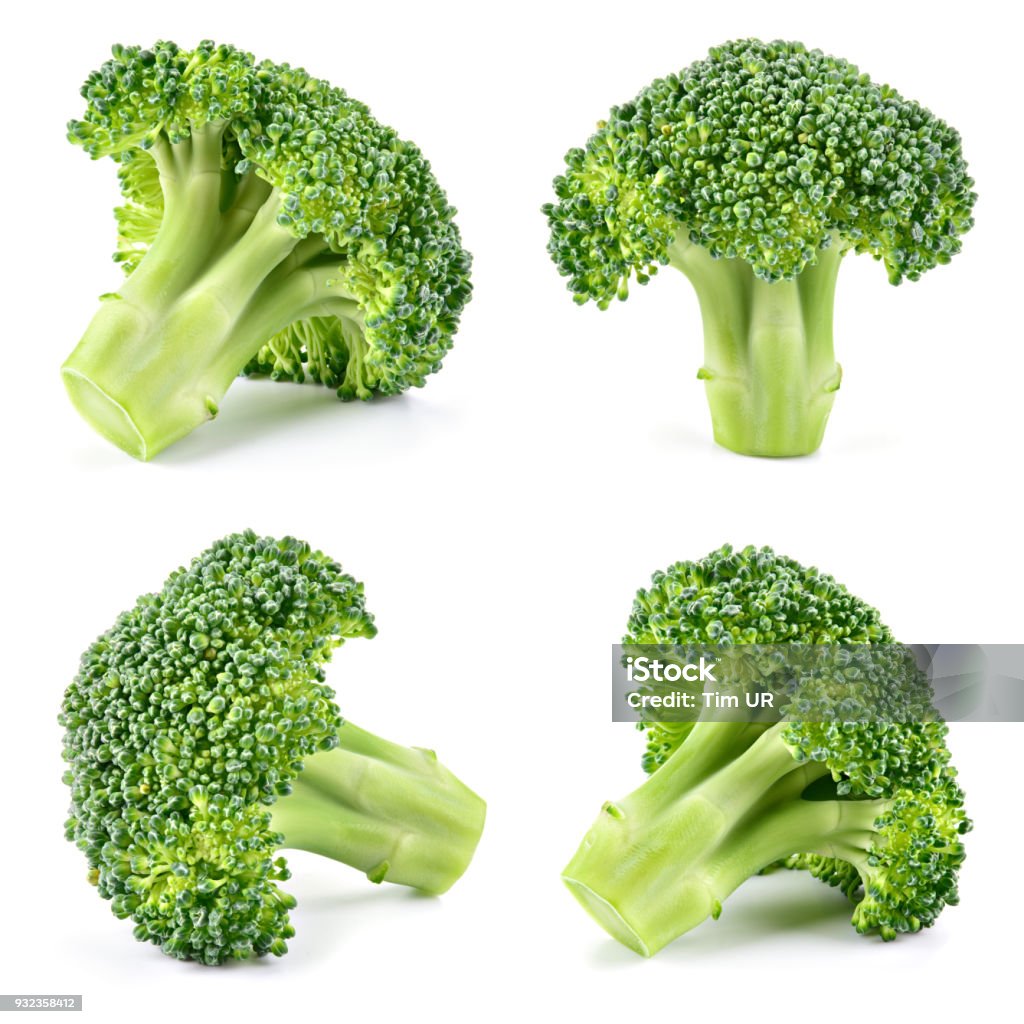 Broccoli. Broccoli isolated on white. Collection. Full depth of field. Broccoli Stock Photo