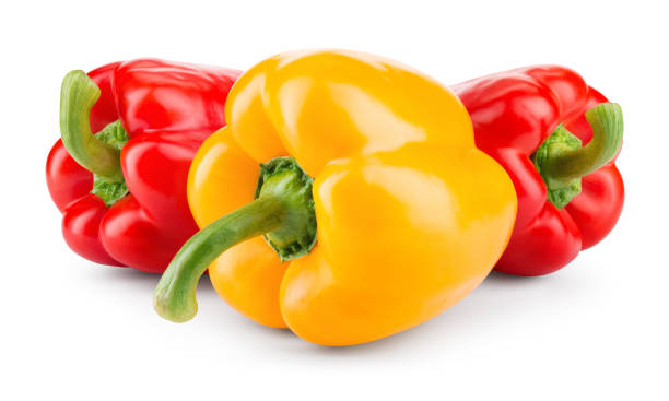 istock Peppers. Paprika. Bell peppers isolated on white. With clipping path. 932358680