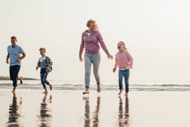 Family Having Fun at the Beach