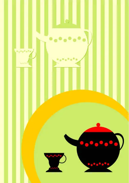 Vector illustration of Tea time