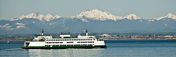 washington state ferry - seattle ferry whidbey island puget sound foto e immagini stock