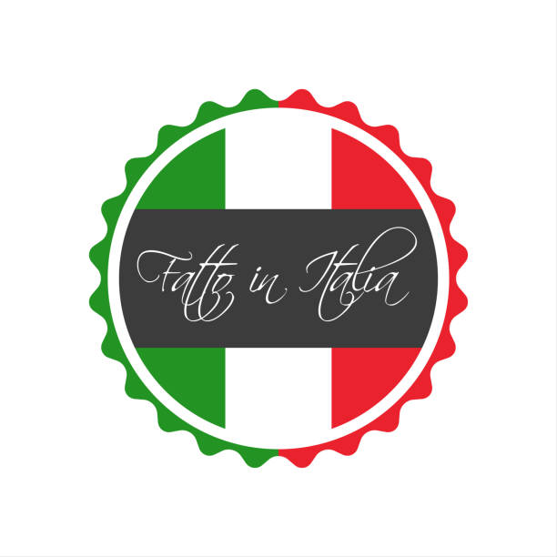 Made in Italy symbol, In the Italian language - Fatto in Italia, italian sticker, vector symbol isolated on a white background Made in Italy symbol, In the Italian language - Fatto in Italia, italian sticker, vector symbol isolated on a white background italie stock illustrations
