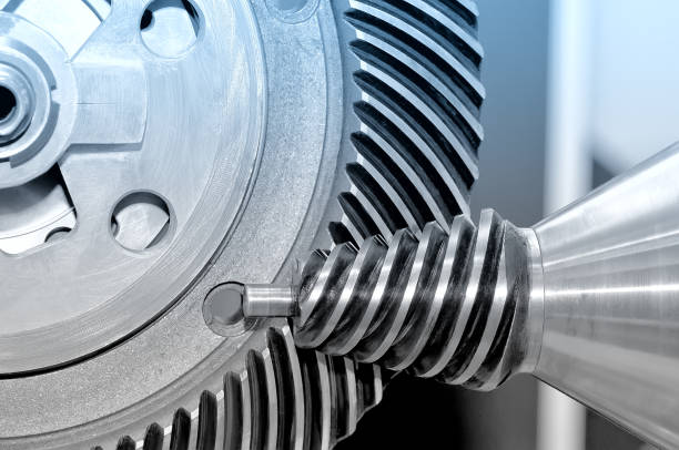 istock Industrial conical gear and a circular gear, cogwheel 932384246