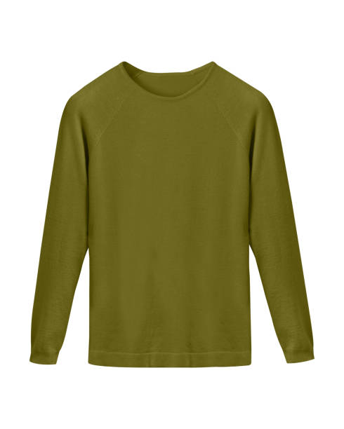 istock Khaki classy casual sweater isolated on white 932389828