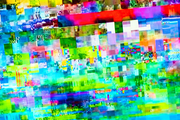 istock Digital TV glitch on television screen 932393890