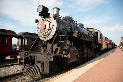 Steam Locomotive in Amish town, Pennsylvania, still in use