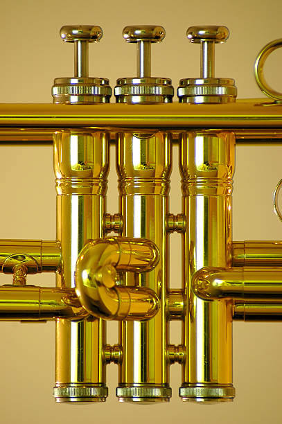이 트리오 - close up musical instrument trumpet valve 뉴스 사진 이미지