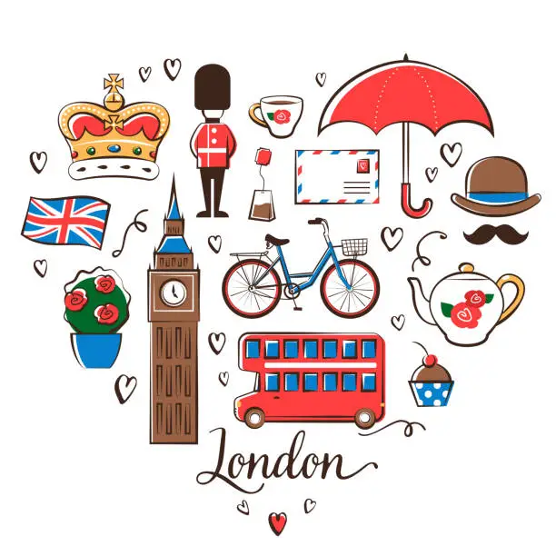 Vector illustration of London symbols