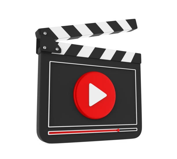 istock Movie Slate with Play Button Isolated 932402072