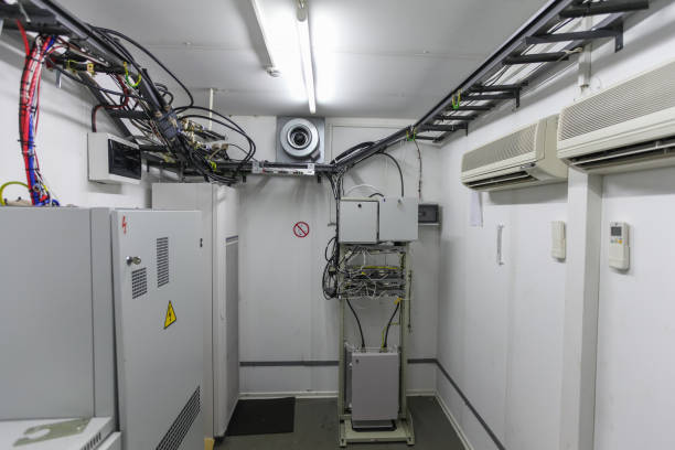 istock Interior of basic station of communications equipment. 932402316