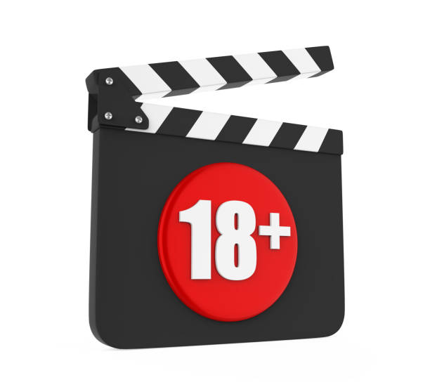 istock Movie Slate with 18+ Age Restriction Sign Isolated 932408772