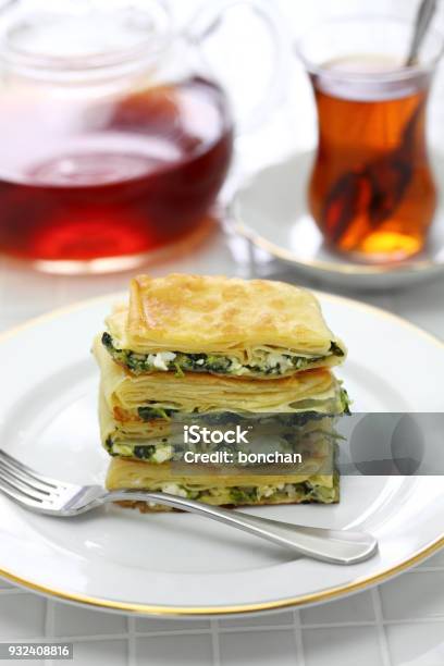 Homemade Su Borek Turkish Pie Feta Cheese And Parsley Stock Photo - Download Image Now