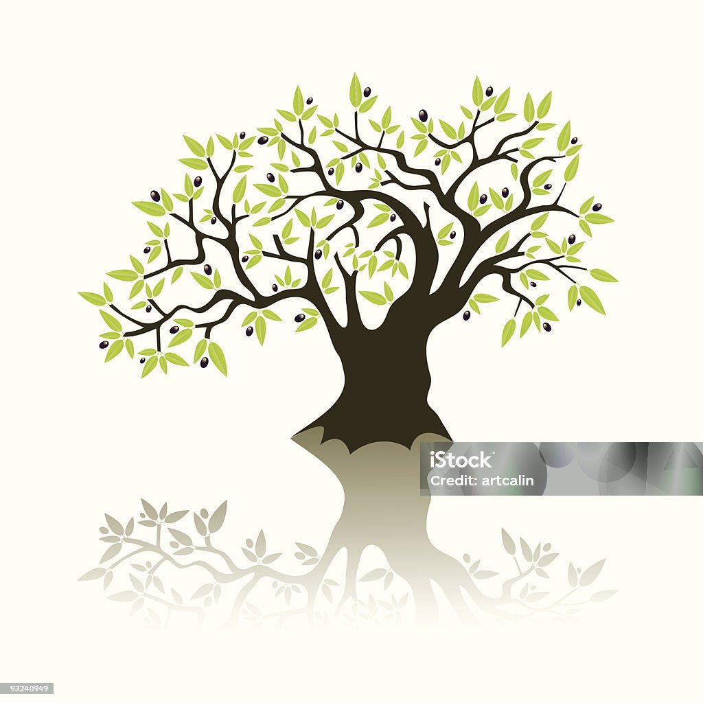 Oliwne tree - Grafika wektorowa royalty-free (Bez ludzi)