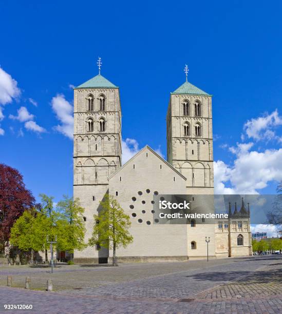 Medieval Muenster Cathedral Or St Paulusdom In Muenster Germany Stock Photo - Download Image Now