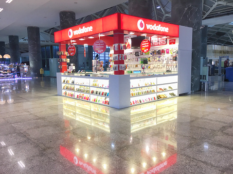 İzmir Adnan Menderes Airport is an international airport serving İzmir and most of the surrounding province in Turkey. Vodafone Group plc is a British multinational telecommunications company, with headquarters in London.