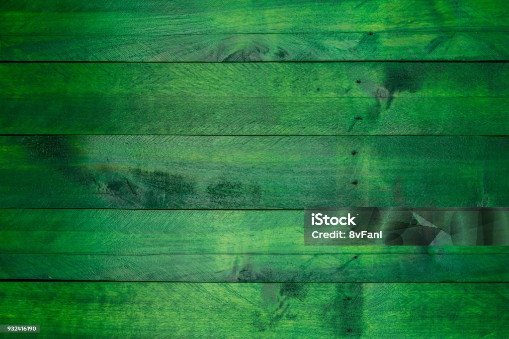 Green wood background in used look Green wood background in used look. Green Color Stock Photo