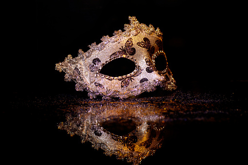 Máscara de Carnaval Veneciano de la mascarada de lujo photo