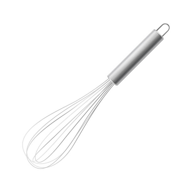 Vector Realistic 3d Metal Wire Steel Whisk Icon Closeup Isolated On White  Background Cooking Utensil Egg Beater Design Template For Graphics Mockup  Stock Illustration - Download Image Now - iStock