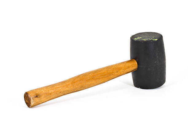 istock A black and brown rubber and wood mallet 93242235