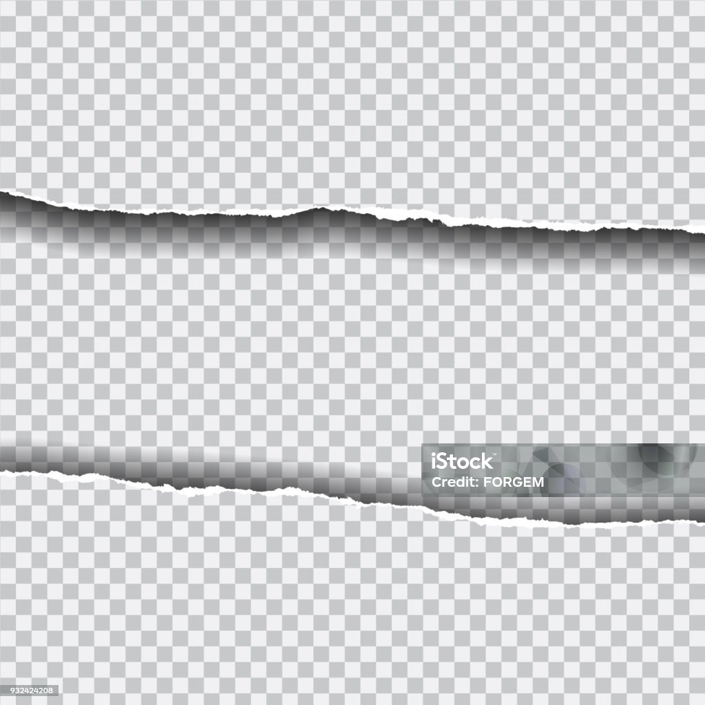 Space Ripped Paper Realistic Vector Ripped Paper With Space For Your Text Stock ...