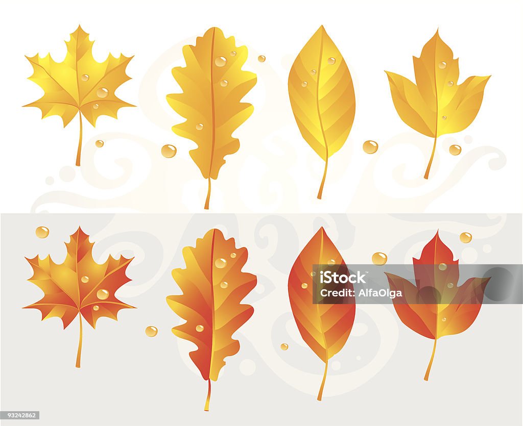 FallLeafMaple - Vetor de Amarelo royalty-free