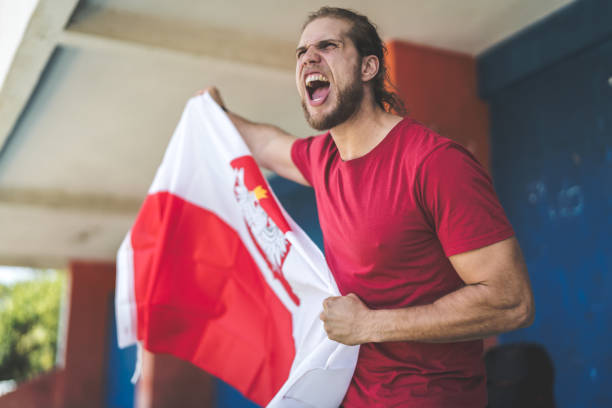 istock Polish fan watching a soccer game 932429410
