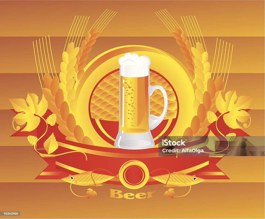 WheatBeerVignette - clipart vectoriel de Alcool libre de droits