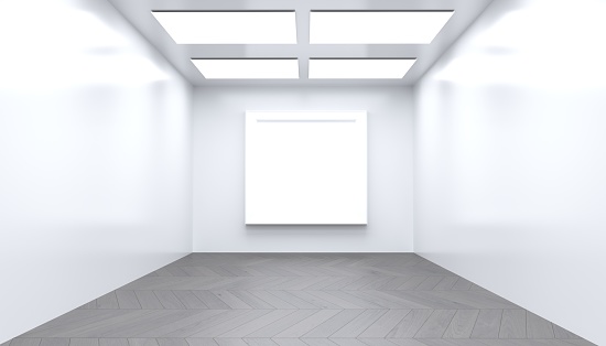 Abstract Futuristic Hallway, White Hall