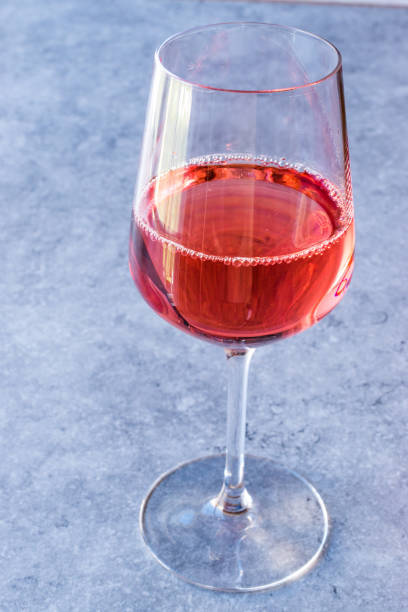 istock Pink Rose Blush Wine in Glass 932430178