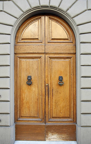istock Classic wooden door 93243206
