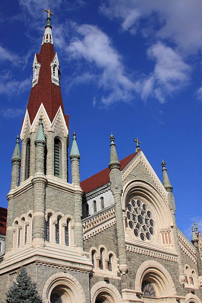 kirche st. francis xavier, philadelpia, pa - philadelphia pennsylvania stock-fotos und bilder