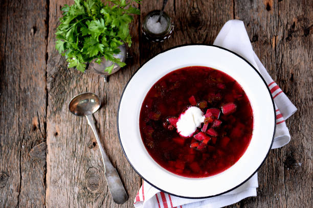 istock Traditional Ukrainian soup borsch 932440612