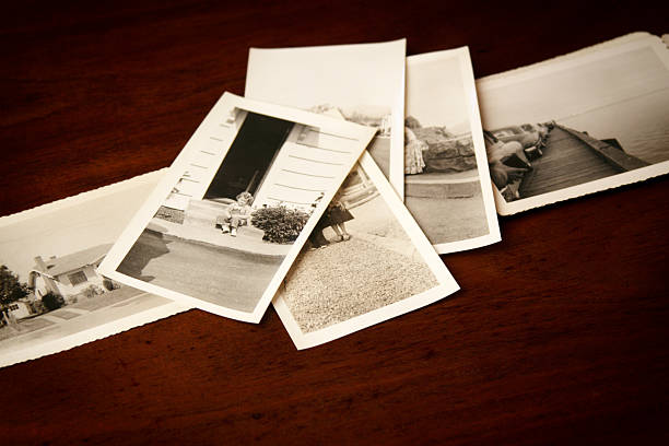 istock Old photographs of memories on table 93244354