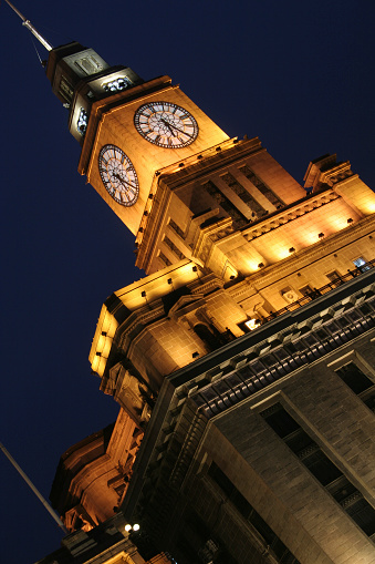 New York City, United States – August 20, 2019: Clock faces over the main concourse of Grand Central Terminal in New York City.