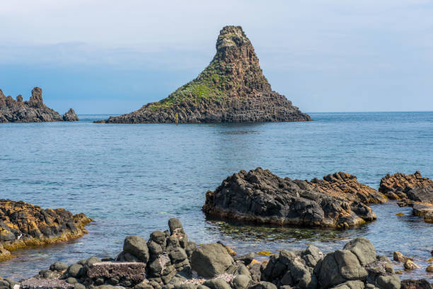 The rocks in front of Aci Trezza, Sicily, called the cyclopean isles