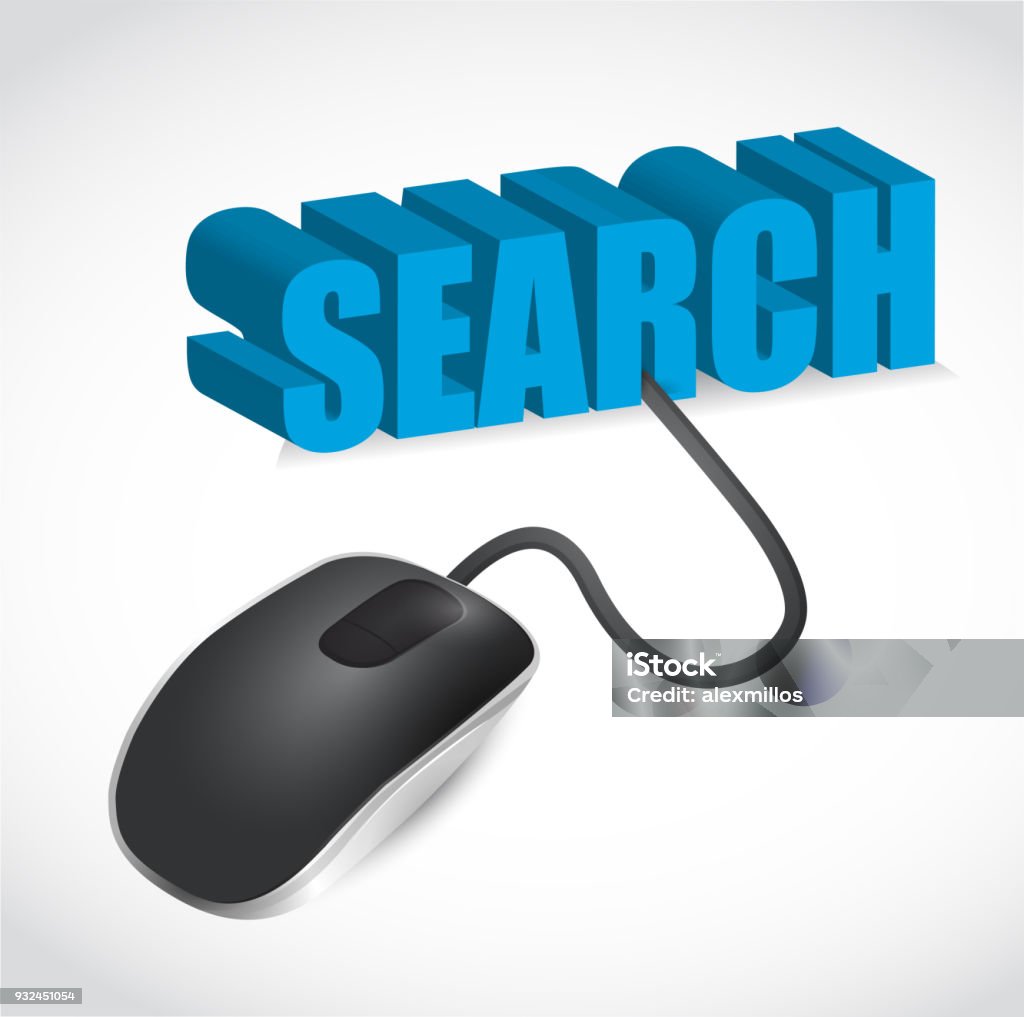 Mouse Computer Search Computer Mouse And Search Illustration Design Over White Stock ...