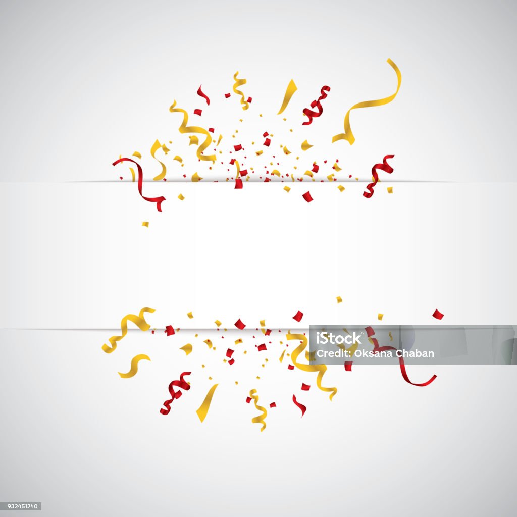 Bunt leuchtende Konfetti auf transparenten Hintergrund isoliert. Festliche Vektor-illustration - Lizenzfrei Konfetti Vektorgrafik