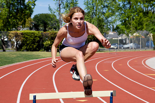 istock Athletic Woman at the track 93245425